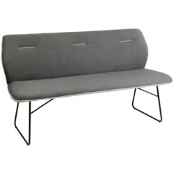Sitzbank 156/88/62 cm in Anthrazit, Schwarz