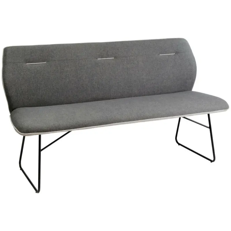 Sitzbank 156/88/62 cm in Anthrazit, Schwarz