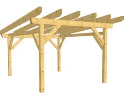 Einzelcarport Holzbausatz 300 x 450 cm