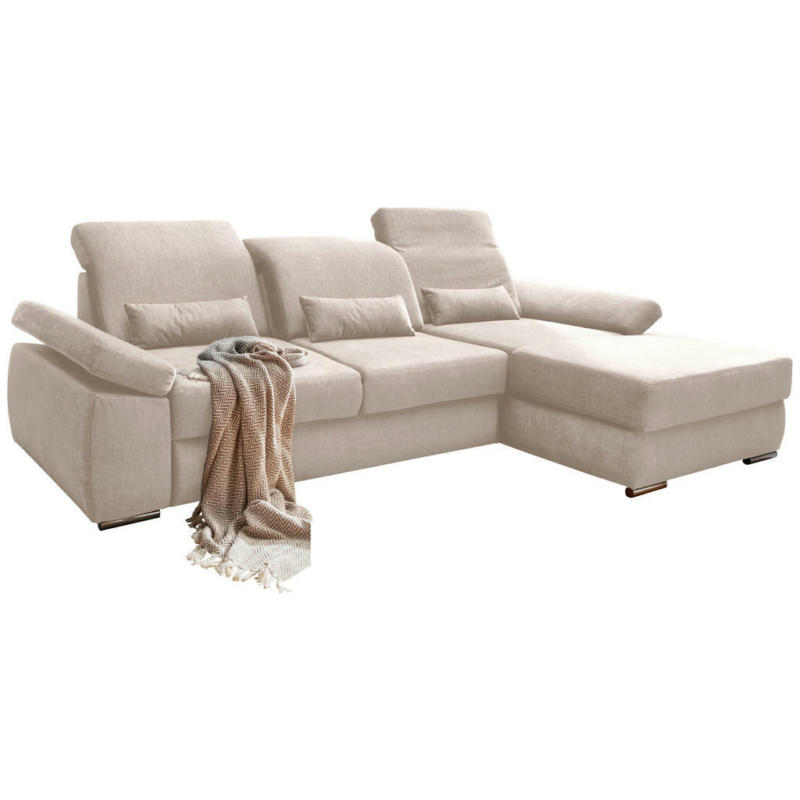 Ecksofa in Velours Creme