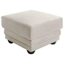 Hocker in Textil Sandfarben