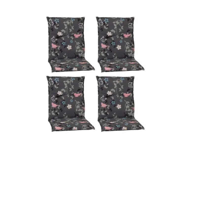 Sesselauflage in Grau Vogel