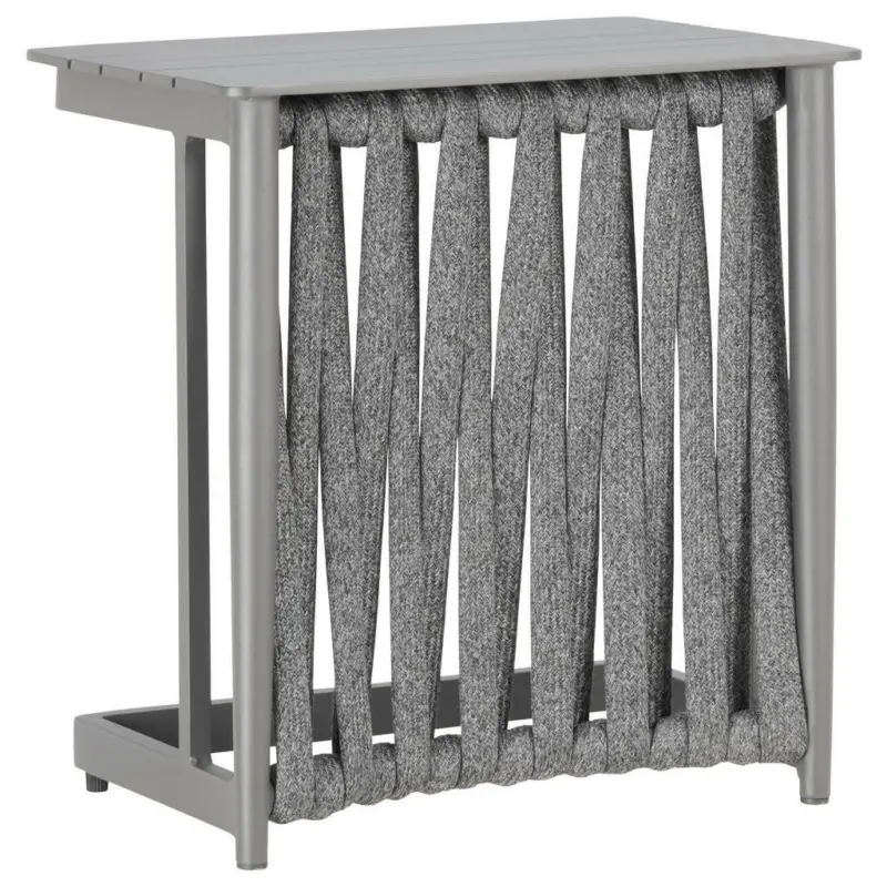 Beistelltisch in Metall, Textil