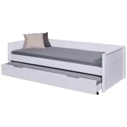 Ausziehbett 90/200 cm in Wei&szlig;