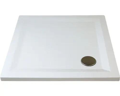 Extraflache Duschwanne Breuer Q72 FlatLine Design 100x100x3,5 cm weiß