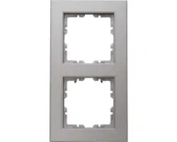 Abdeckrahmen 2-fach Kopp Athenis 55 stahlfarben 402647557