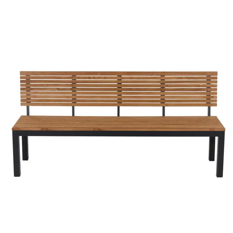 Gartenbank 180/84/157,5 cm in Naturfarben