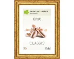 Bilderrahmen Holz CLASSIC gold dünn 13x18 cm