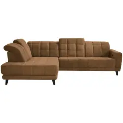 Ecksofa in Webstoff Braun