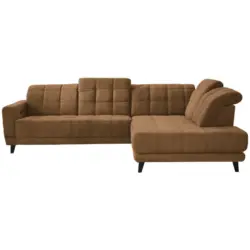 Ecksofa in Webstoff Braun