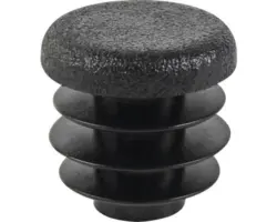 Stopfen Ø 15 mm für Rundrohre mm Kunststoff schwarz, mit Lamellen, 4 St.