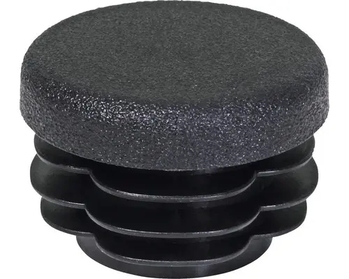 Stopfen Ø 25 mm für Rundrohre mm Kunststoff schwarz, mit Lamellen, 2 St.