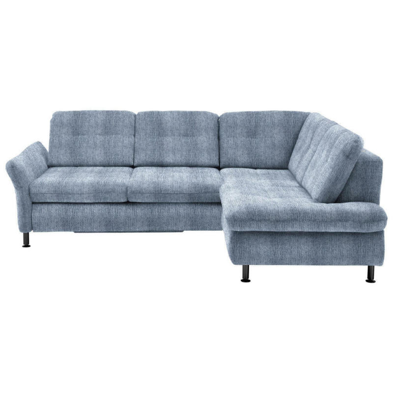 Ecksofa in Webstoff Hellblau