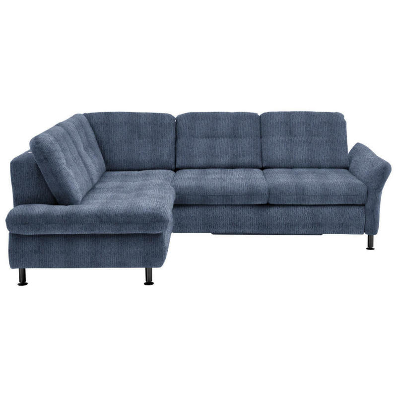 Ecksofa in Webstoff Blau