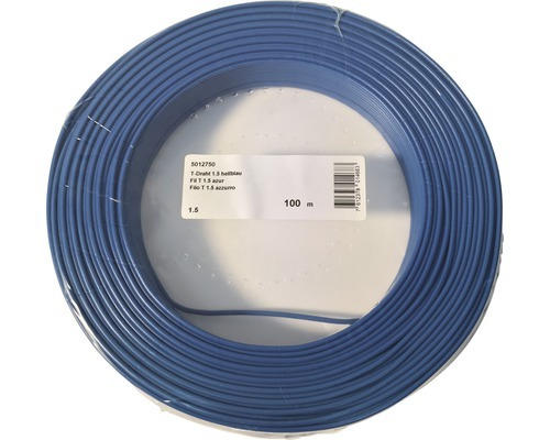 Installationsdraht H07 V-U 1,5 mm² 100 m hellblau