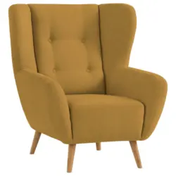 Sessel in Flachgewebe Dunkelgelb