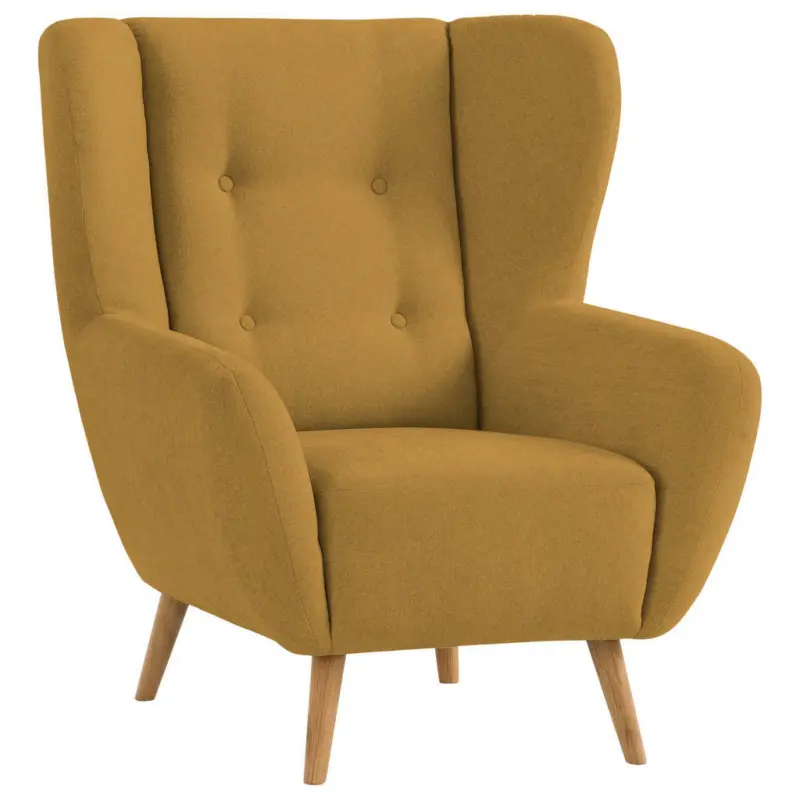 Sessel in Flachgewebe Dunkelgelb