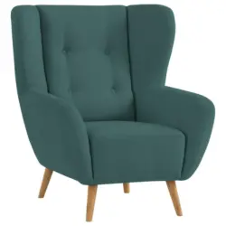 Sessel in Flachgewebe Petrol