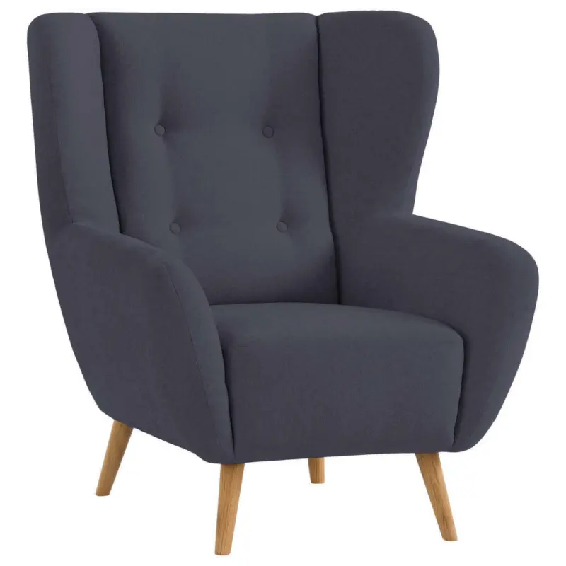 Sessel in Flachgewebe Dunkelblau