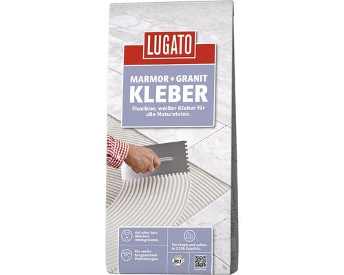 Lugato Natursteinfliesenkleber Marmor + Granit C2FE 20 kg