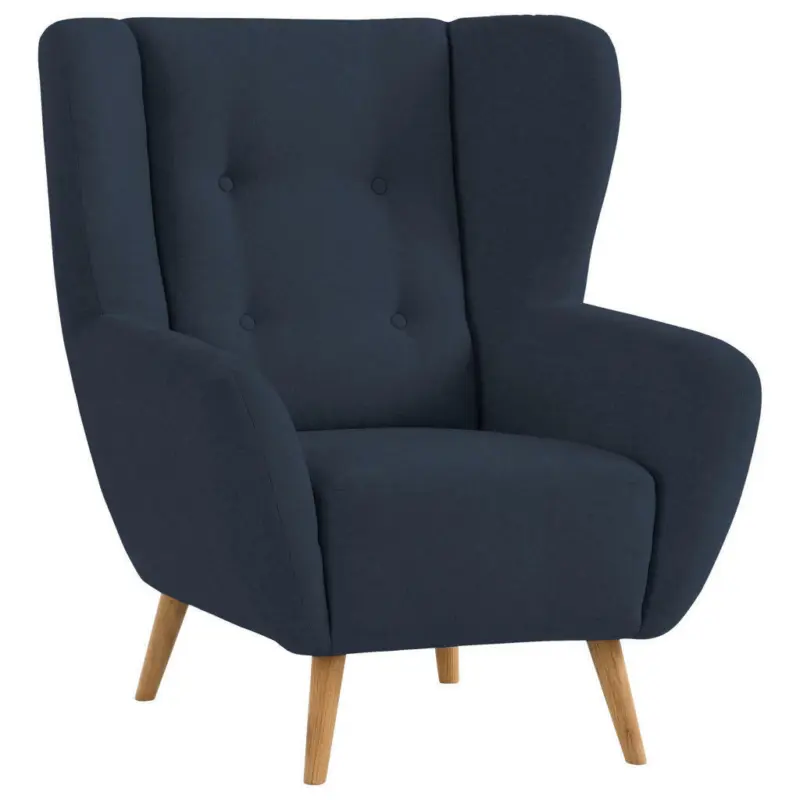Sessel in Flachgewebe Blau