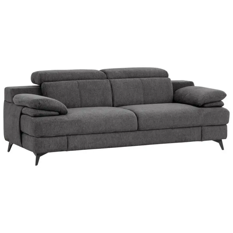 Dreisitzer-Sofa in Chenille Dunkelgrau