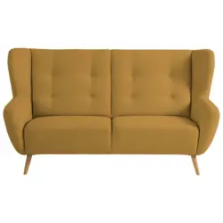 Dreisitzer-Sofa in Flachgewebe Dunkelgelb