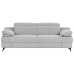 Zweisitzer-Sofa in Chenille Silberfarben