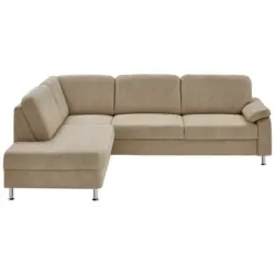 Ecksofa in Mikrofaser Beige