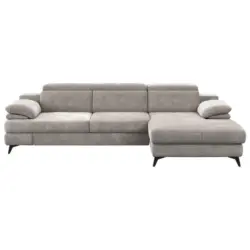 Ecksofa in Chenille Beige