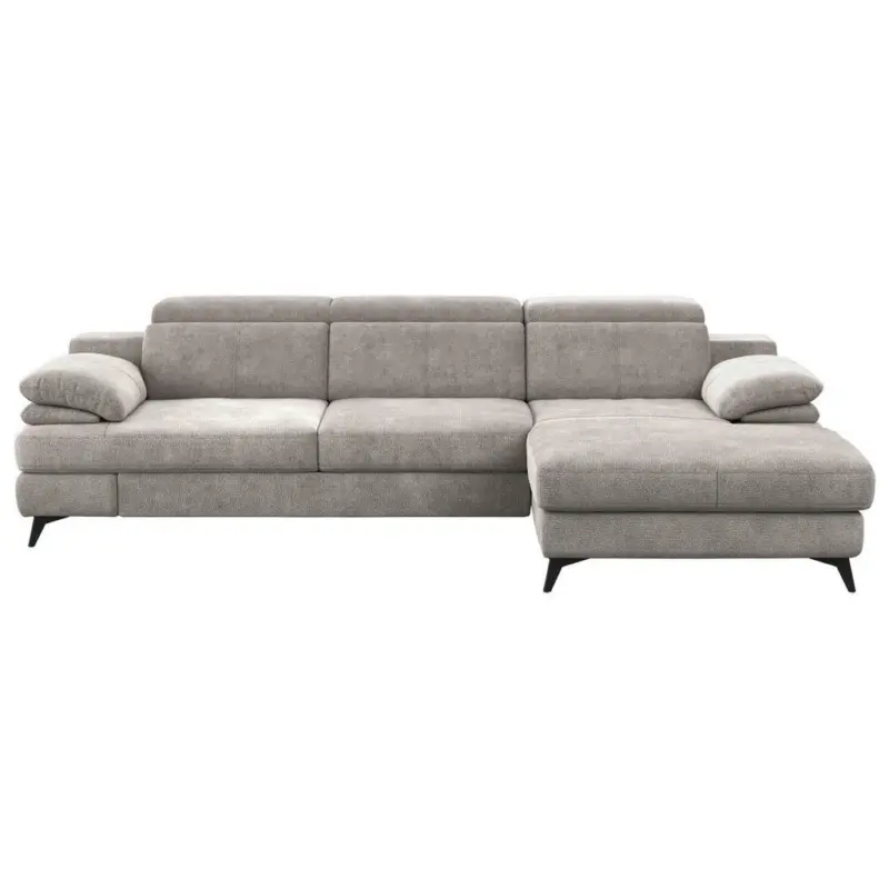 Ecksofa in Chenille Beige
