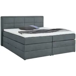 Boxspringbett 180/200 cm in Blaugrau