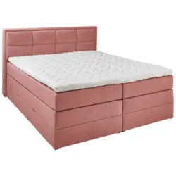 Boxspringbett 200/200 cm in Koralle