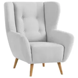 Sessel in Mikrovelours Hellgrau