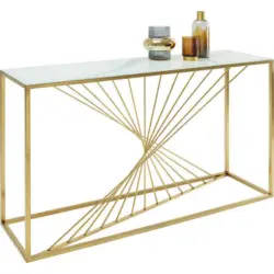 Konsolentisch in Metall, Glas 142/42/88 cm