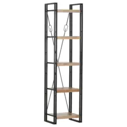 Regal 52/200/40 cm Naturfarben, Schwarz