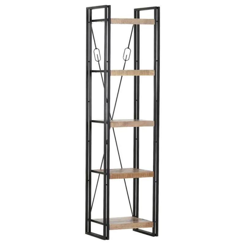 Regal 52/200/40 cm Naturfarben, Schwarz