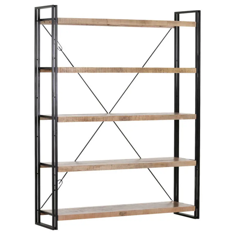 Regal 155/200/40 cm Naturfarben, Schwarz