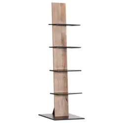 Regal 48/150/44 cm Naturfarben, Schwarz