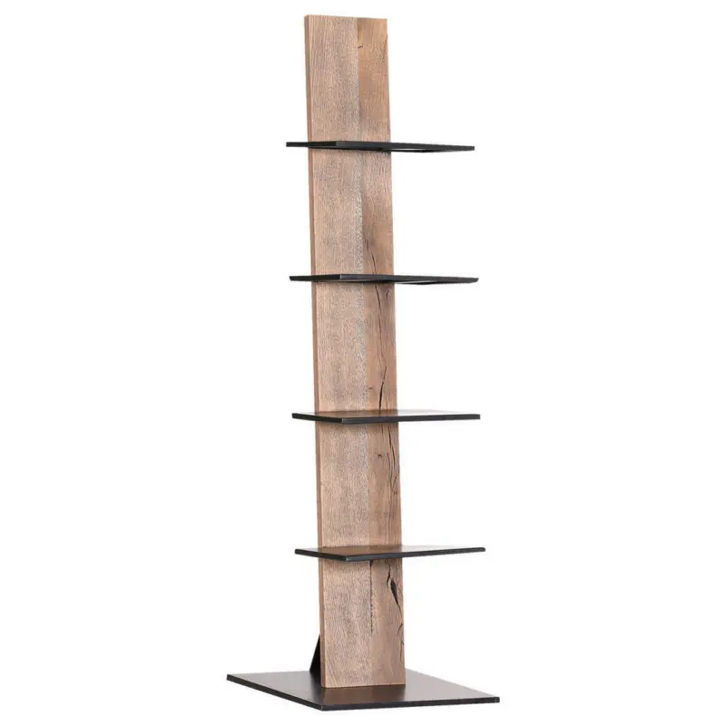 Regal 48/150/44 cm Naturfarben, Schwarz