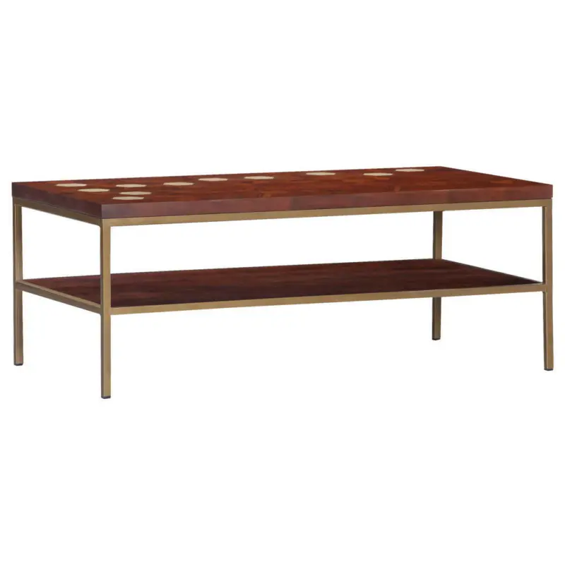 Couchtisch in Holz, Metall 120/60/45 cm