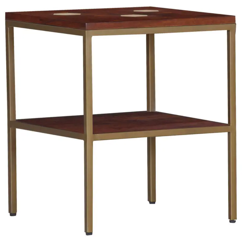 Beistelltisch in Holz, Metall 50/50/60 cm