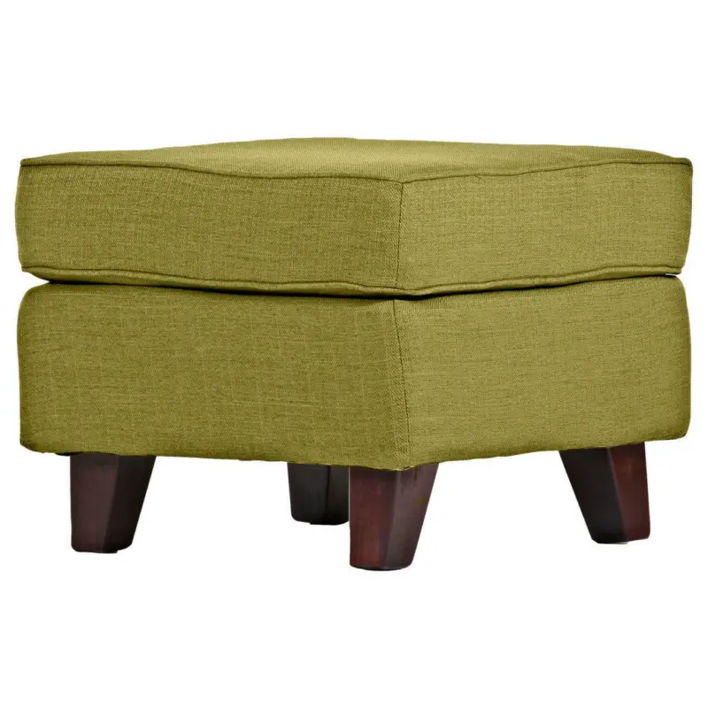 Hocker in Holz, Textil Olivgrün