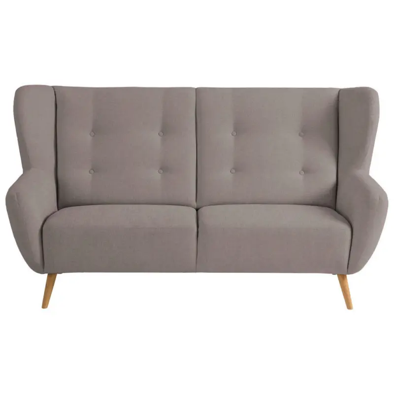 Dreisitzer-Sofa in Flachgewebe Taupe