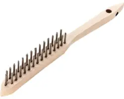 Handbürste Stahldraht glatt 2-reihig