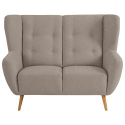 Zweisitzer-Sofa in Mikrovelours Taupe