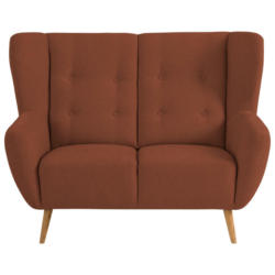 Zweisitzer-Sofa in Mikrovelours Rostfarben