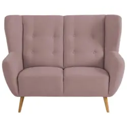 Zweisitzer-Sofa in Mikrovelours Rosa