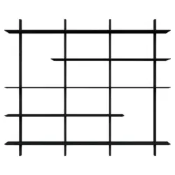 Regal 224/190/25 cm Schwarz