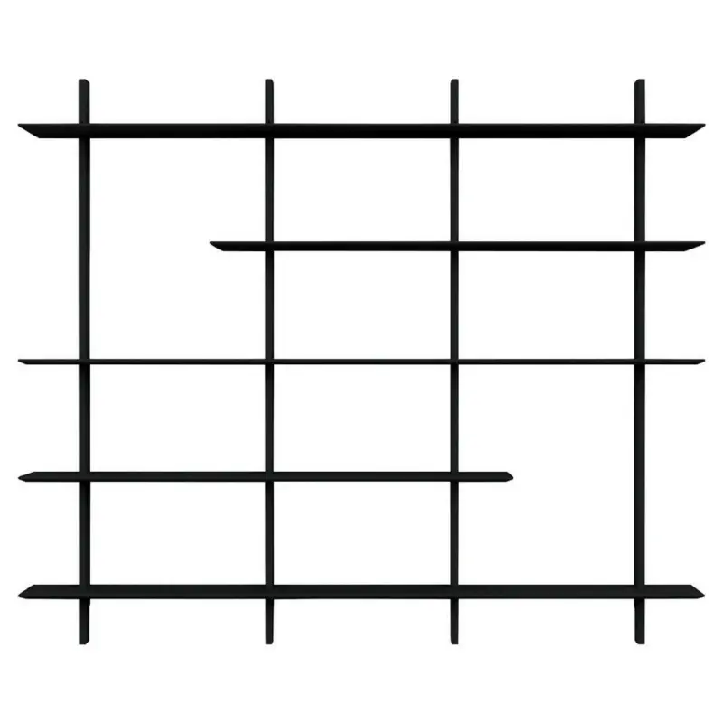 Regal 224/190/25 cm Schwarz